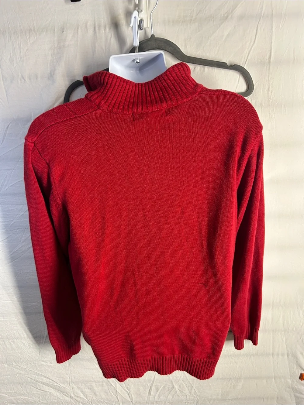 U.S. Polo Assn. Red Cable-Knit Quarter-Zip Sweater